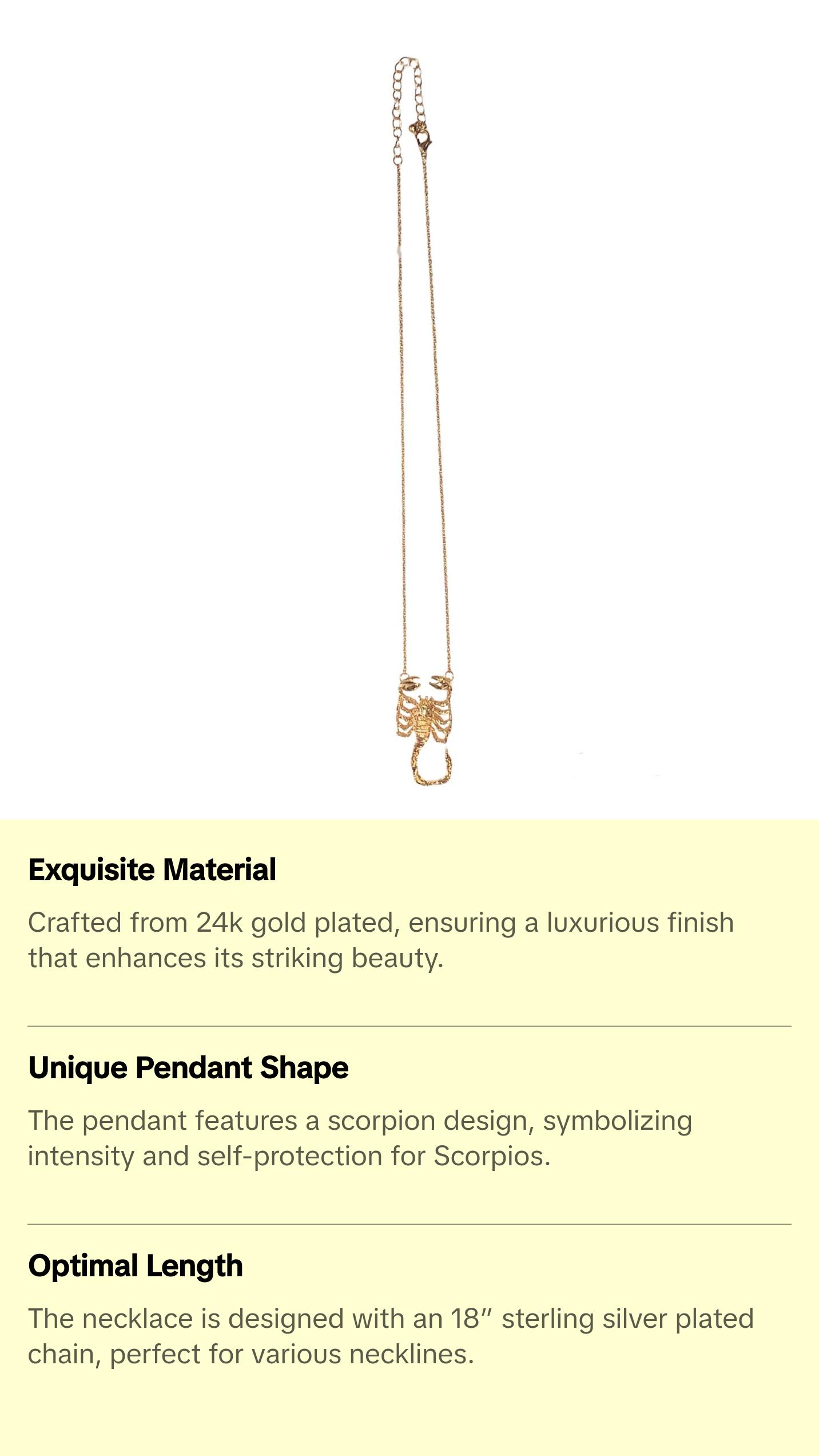 ♏ Scorpio (Scorpion) Necklace