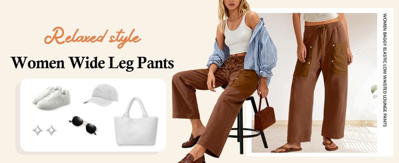 WoodBerry Womens High Waisted Sweatpants with Striped Contrast Pockets Drawstring Barrel Trousers Wide Leg Spring Lounge Pants Trendy Streetwear Joggers