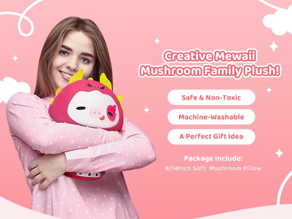 [100+ Styles] MeWaii Mystery Plush Bag – Cute Kawaii Stuffed Toys, Loooong & Mushroom Family Plushie Series, Surprise Gift for Kids, Girls, Boys, Halloween, Birthday Gift