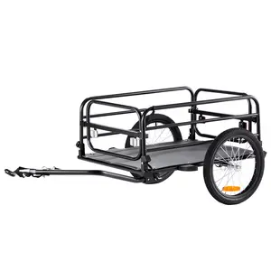 Bike Cargo Trailer - Heavy-Duty Bicycle Wagon Cart with 160 lbs Load Capacity, Foldable for Compact Storage & Quick Release, Universal Hitch, 16" Wheels & Safe Reflectors, Fits 22"-28" Bike Wheels