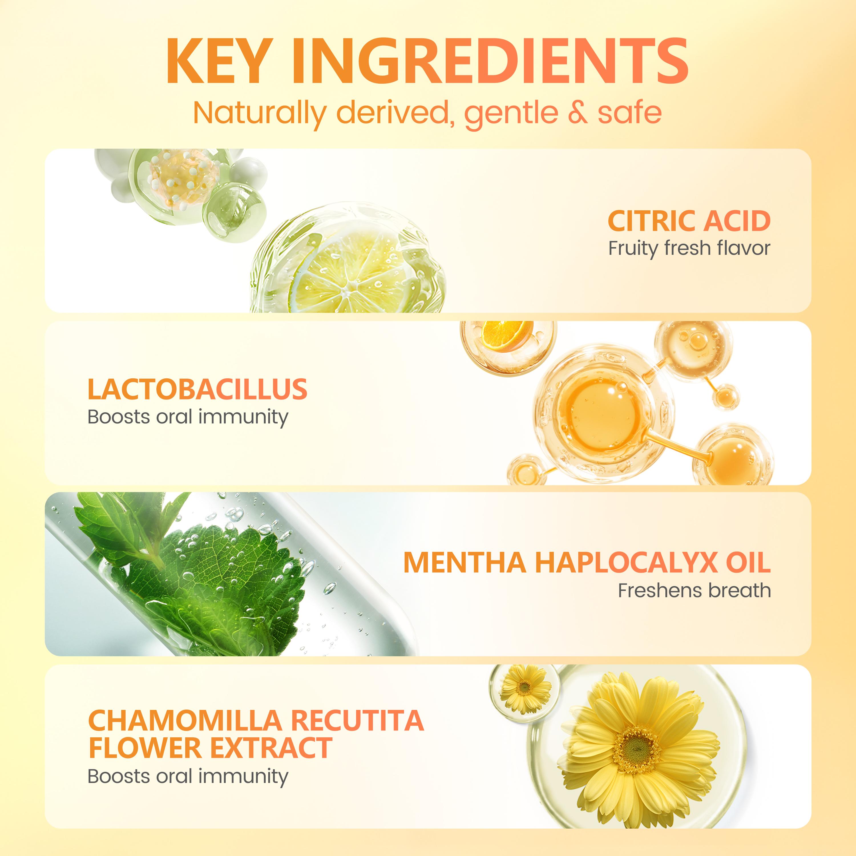 CEELIKE Probiotic Oral Spray 20ml – Sugar-Free, Portable Breath Freshener in Four Flavors for Lasting Freshness and Oral Care