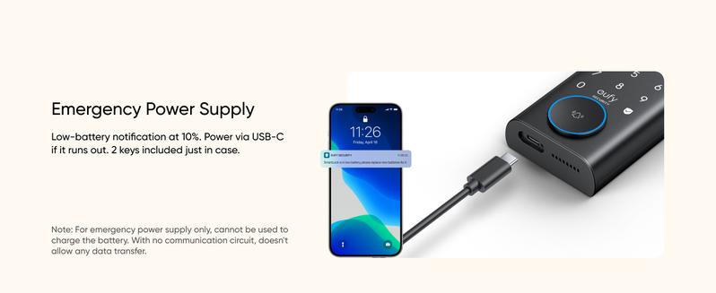 eufy Security Video Smart Lock E330, 3-in-1 Camera+Doorbell+Fingerprint Keyless Entry Door Lock, WiFi Door Lock,App Remote Control,2K HD,Doorbell Camera,No Monthly Fee｜Spingtok