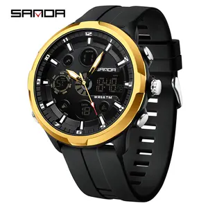 Men's Multifunctional Digital Sports Quartz Watch, Outdoor Waterproof Chronograph, Luminous Display, Casual Gift Wristwatch