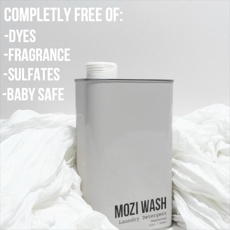 Mozi Wash Laundry Detergent 1 Pack  - World's Best Smelling - Plant Based Household Scented Cleaning Display Worthy Eco Friendly Tins Non Toxic Formula Cozy Cashmere Sugar Dew Desert Poppy Alpine Woods Central Coast  Vanilla Moon Infinitely Recyclable