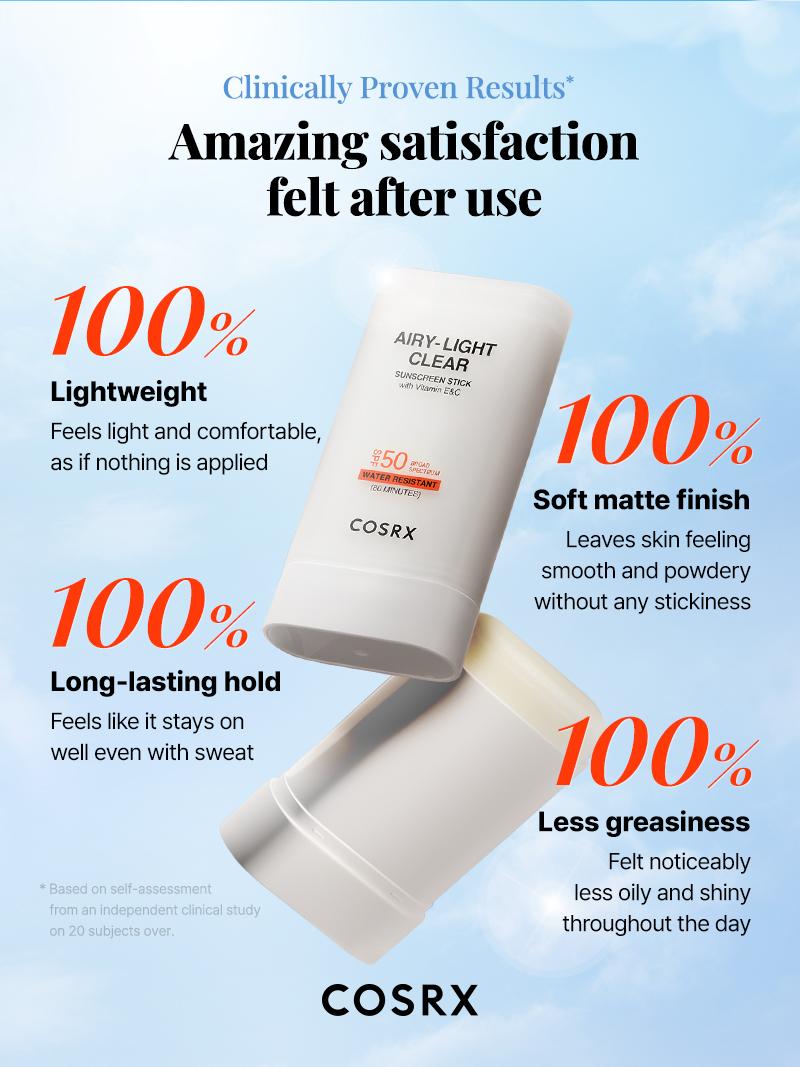 [COSRX OFFICIAL] COSRX AIRY-LIGHT CLEAR SUNSCREEN STICK_(OTC)_19 g