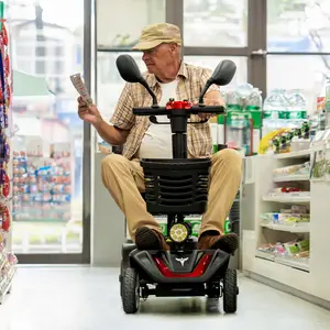 ENGWE Ease 3 4Wheels Powered Mobility Scooter, 330Lbs Load Elderly Dechtable Wheelchair Device with Max 12.4Miles, 0~5.6 MPH Adjustable Speed, Heavy Duty All Terrain Electric Scooter for Senior Short Travel Manufacturer Warranty,UL 2272 Certified