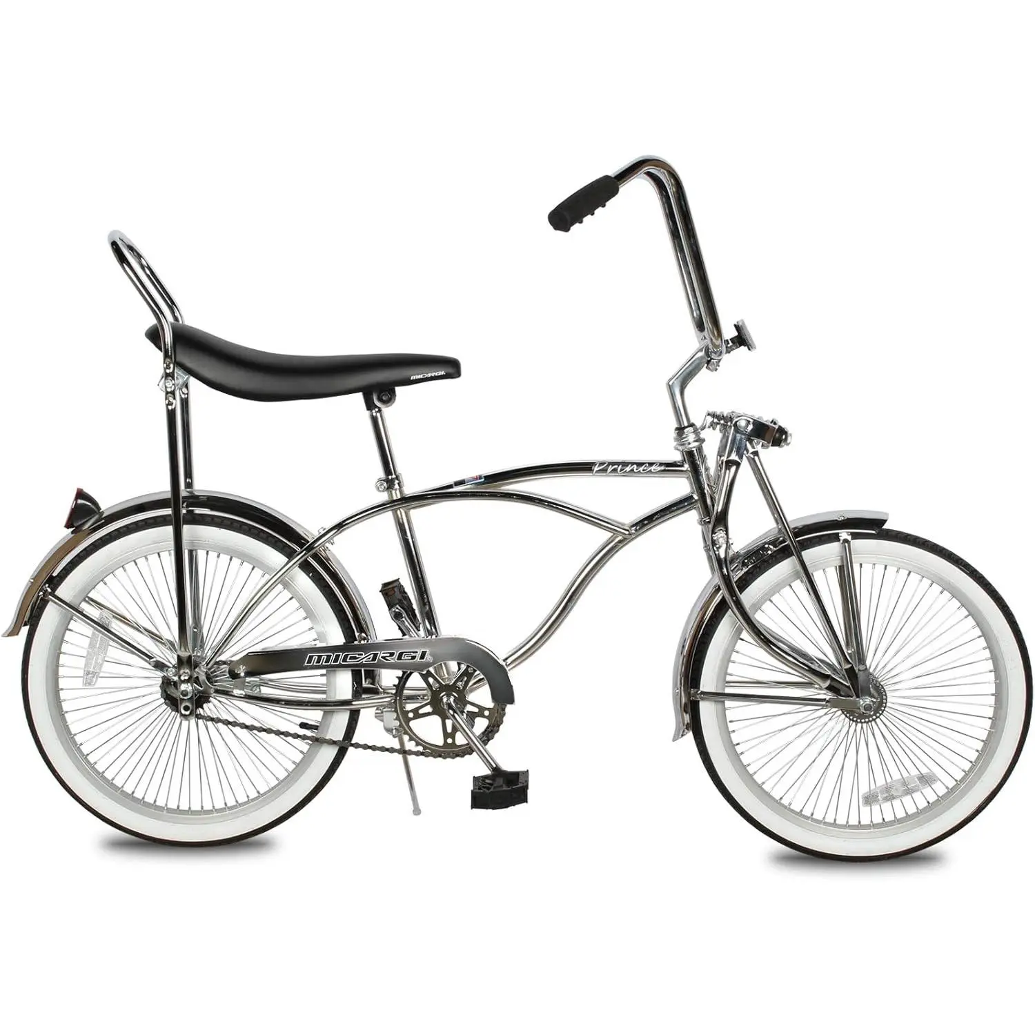 MICARGI 20" Retro Classic Bike, Beach Cruiser Bike for Kids/Adults,Lowrider Springer Fork Retro Banana Seat,High Rise Handlebar - Multi Color vintage bicycle bicycle