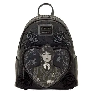 Loungefly MGM Wednesday Black Roses Mini Backpack