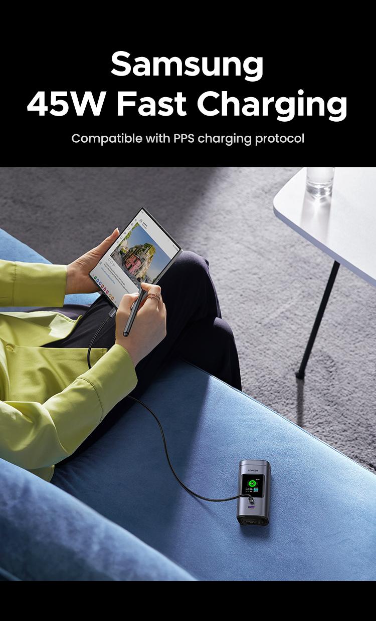 UGREEN Nexode Power Bank 20000mAh 145W PD 3.0 Portable Charger 72Wh Qi2 Certified 15W Wireless Fast Charging Magsafe Battery Pack 2C1A with TFT Display for iPhone 17/16 Series/MacBook/iPad,September Restock，TikTokShopBlackFriday ,TikTokShopJumpstartSale