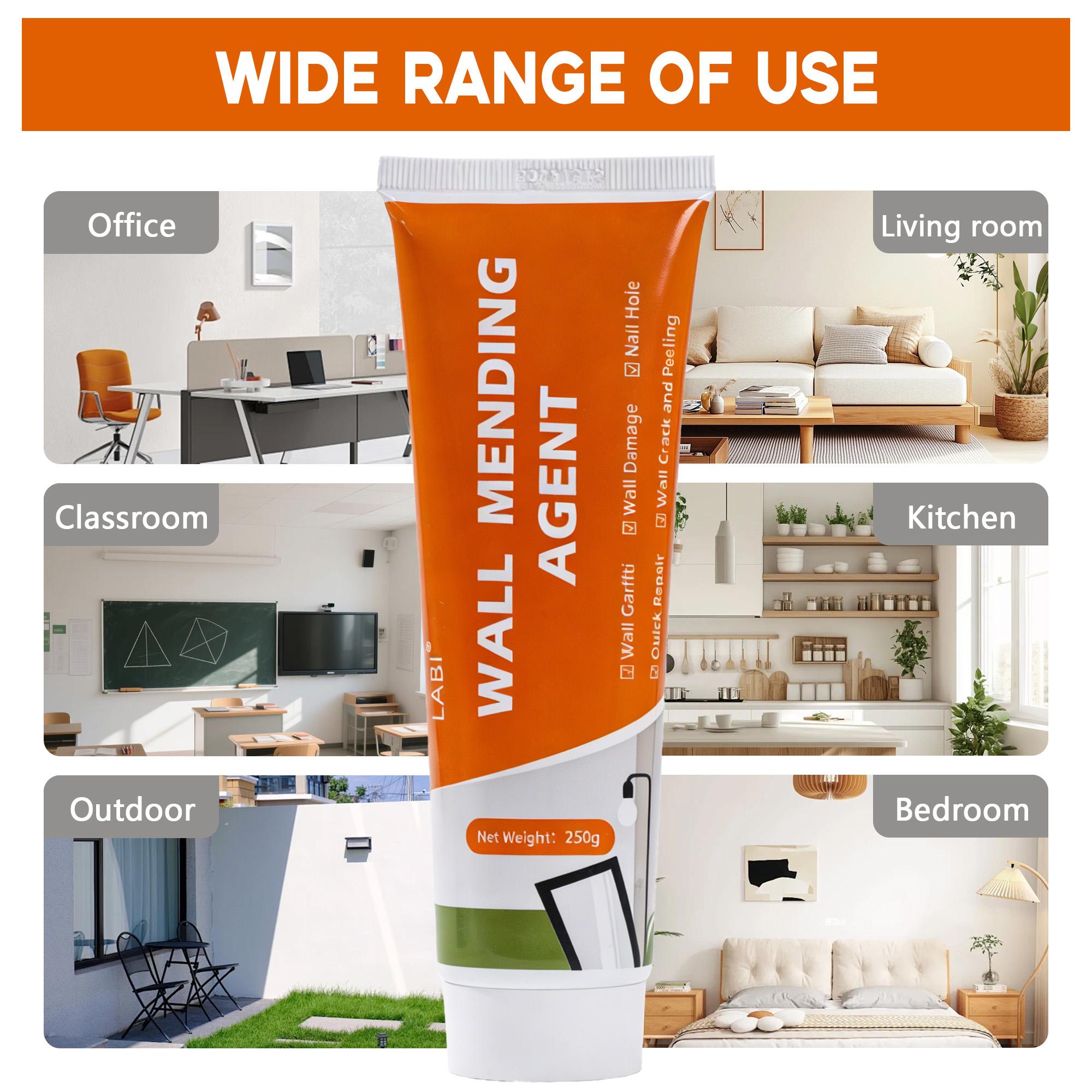 【 One-Stop Wall Repair Package】Drywall Patch Repair Kit, 250g Wall Mending Agent,Multi-functional Quick-drying Wall Repair Paste,Environmentally Friendly & Free of Formaldehyde,DIY Repair for Nail Hole Cracks,Concrete Sealant WaterproofSelf Adhesive