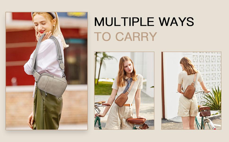 Telena Sling Bag for Women Vegan Leather Fanny Pack Crossbody Bags Chest Bag for Women Sling Purse Fashion