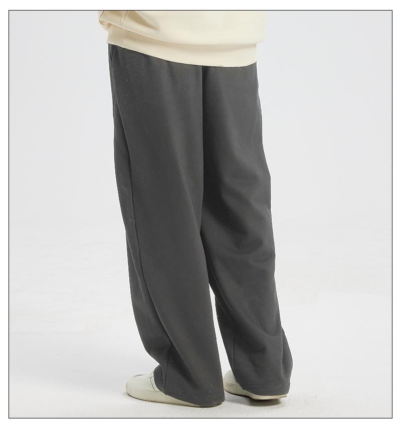 Men's Thermal Lined Sweatpants Oversize Drawstring Waist Casual Loose Pants for Fall Winter School Season Daily Wear Cozy Warm Soft Cotton