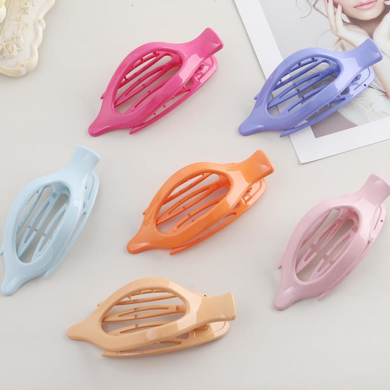 French Flat Hair Clips for Women - 6-piece suit Flat Claws for Thin Thick Hair Strong Hold No Slip Grip Hair Claw Clips Hairpins for Women Girls