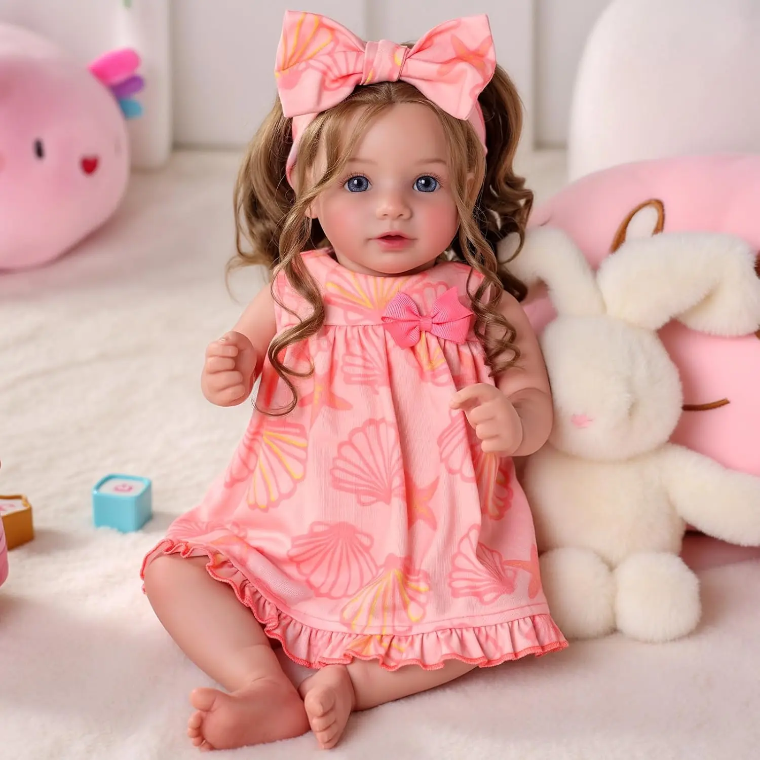 #Summervibes#DealsForYouDays BABESIDE Lifelike Reborn Baby Dolls 20Inch Fabric body+vinyl limbs Real Life Baby Dolls with Toy Accessories For kids Age 3+ Suitable gifts for Mother's Day Valentine'sDay Children's Day & Christmas