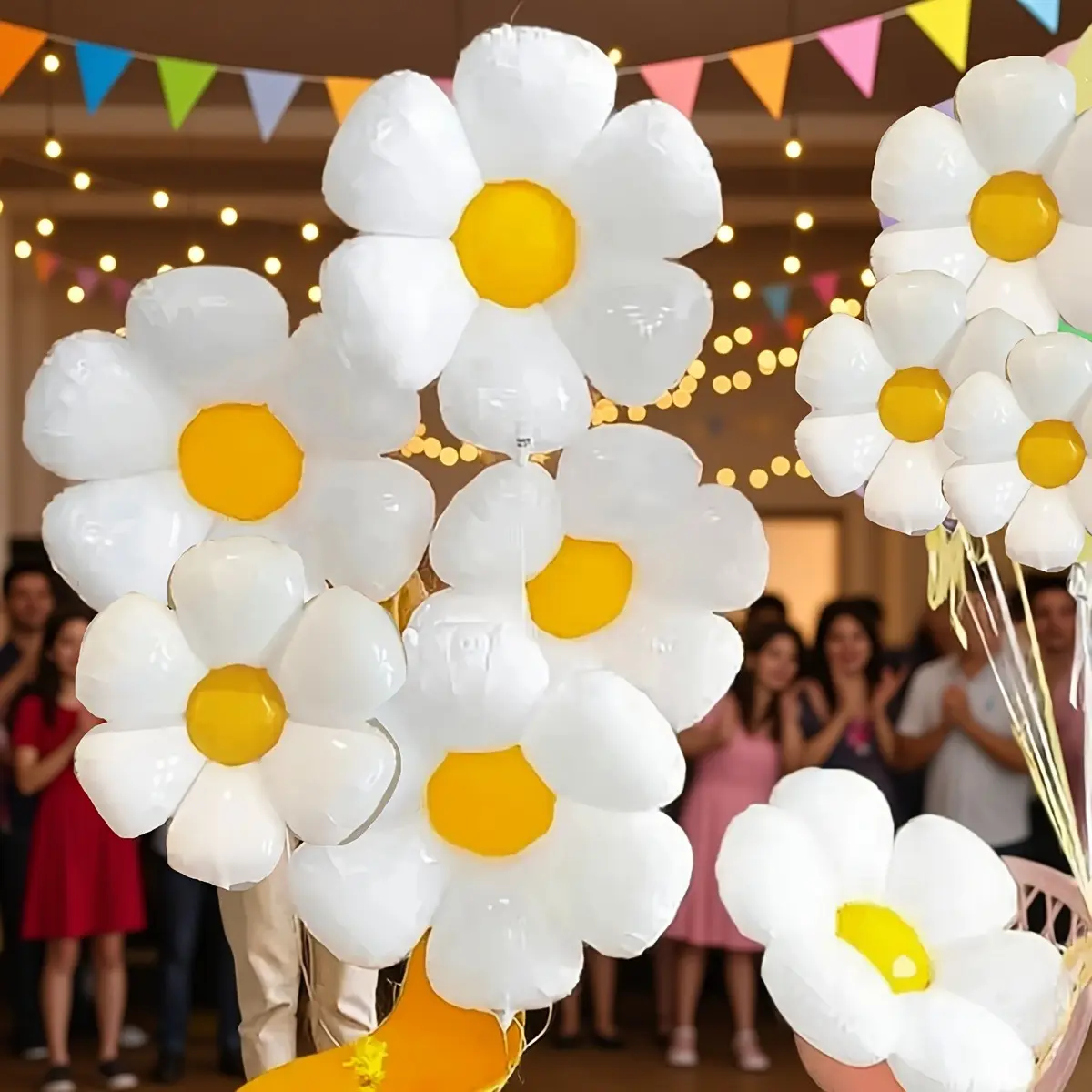 16 Inch Daisy Floral Balloons Set of 10, Creative Flower Shape Party Decorations, Eye-Catching Balloon Kit for Parties and Events, Balloon Arch, Balloon Garland