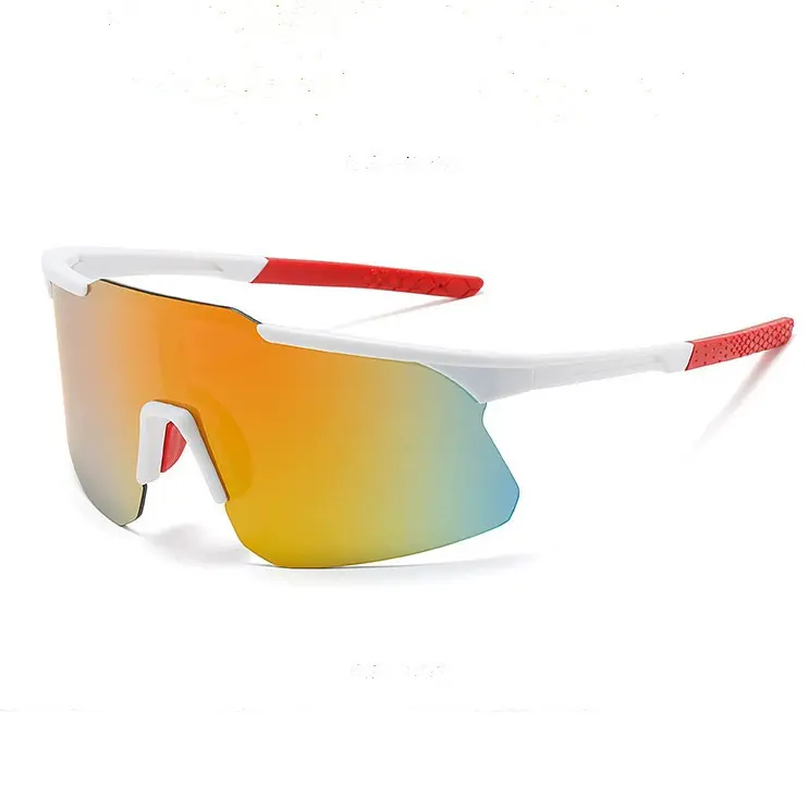 Unisex Sporty Sunglasses - Modern Safety UV400 Goggles Sports Eyewear, Windproof Outdoor Resin Film Lenses, Plastic Frame, Ideal for Cycling, Mountain Climbing, Modern Sports Eyewear