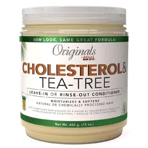 Originals by Africa's Best Cholesterol Tea Tree Oil, Rinse-Out Plus Leave in Conditioner, Repair and Revitalize Damaged, Dry, Overprocessed Hair, 15 