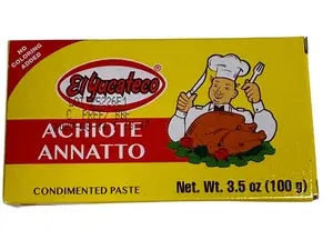 El Yucateco Achiote Annatto Condimented Paste – 3.5 oz (100 g) Mexican Seasoning Paste