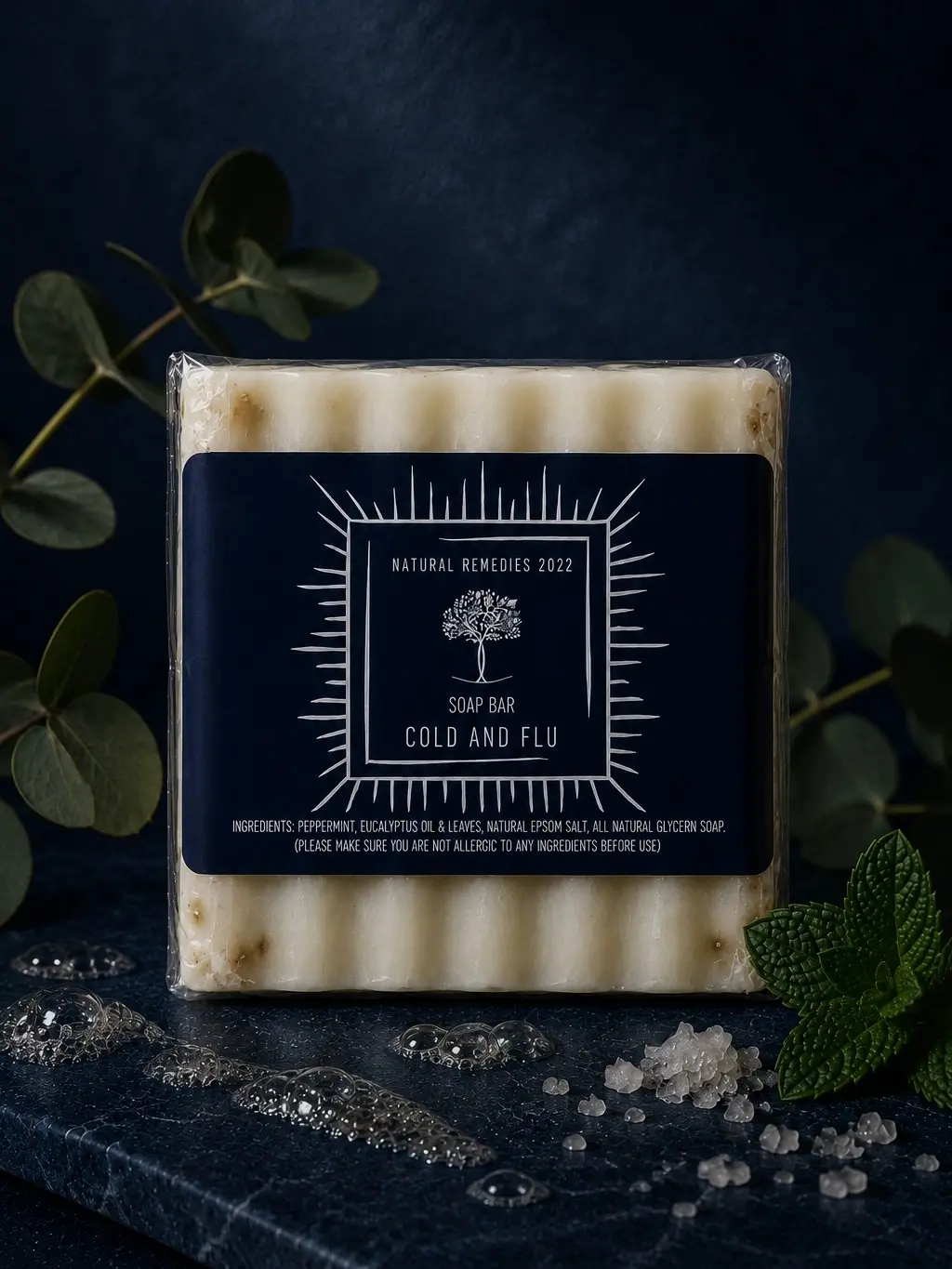 Cold & Flu Relief Body Care Cleanser Soap Bar with Shea & Glycerin