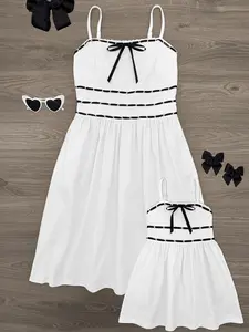 Mom & Me - Lace Ribbon Tank Dress