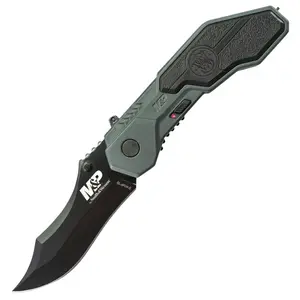 Smith and Wesson Assisted Opening Clip Point Folding Knife 2.9In Clam Pack SWMP1BCP