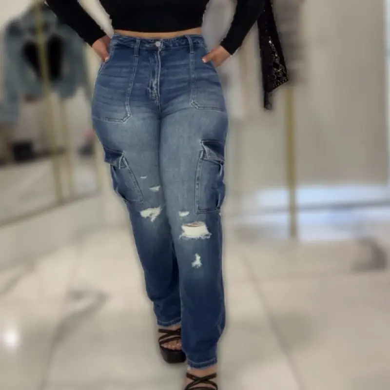 Cute Rip Blue Jeans
