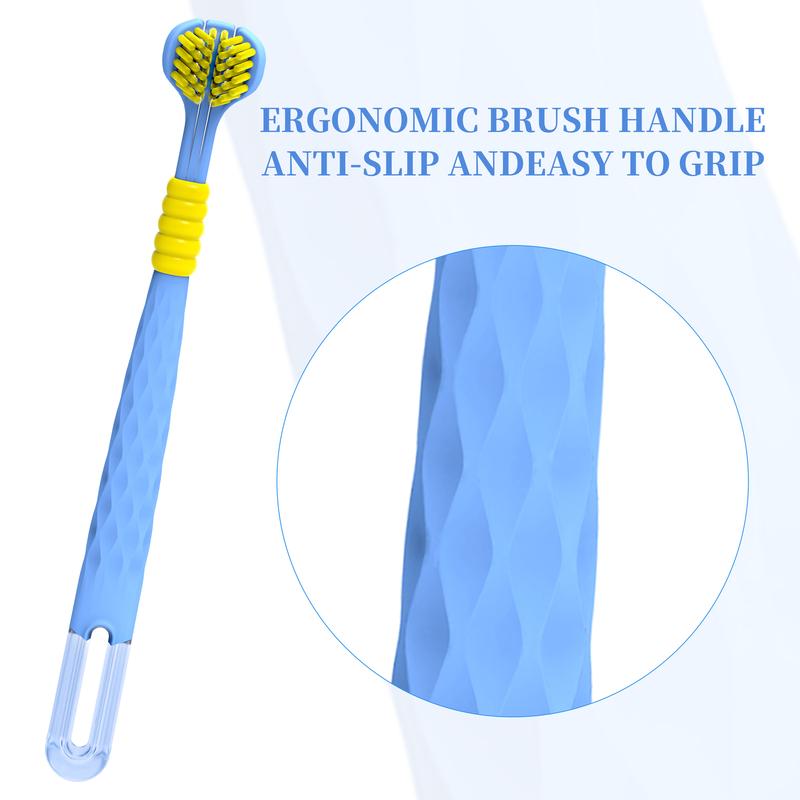 CEELIKE 3-Sided Toothbrush with Soft Bristles for Gentle Care & Travel-Friendly Design for Comprehensive Teeth and Gum Cleaning