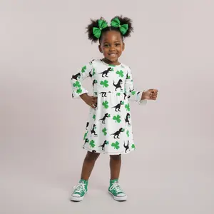 St. PatRex Dino Clover Dress