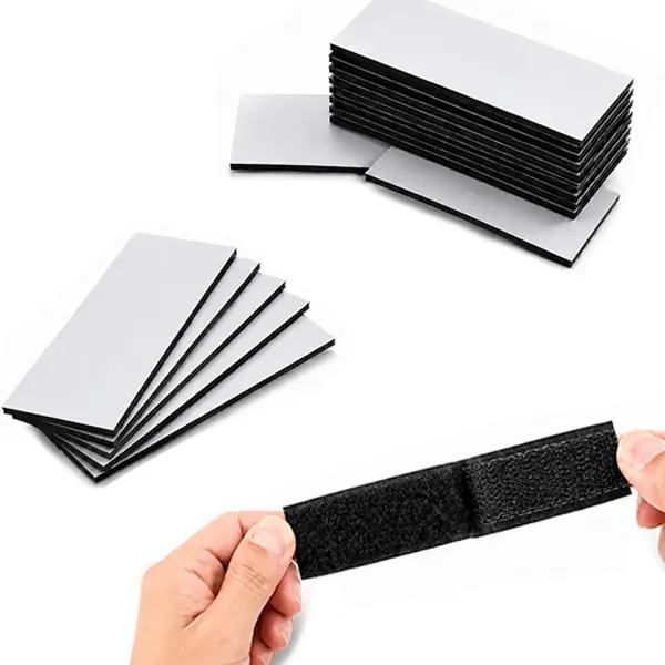 100 Pcs Drill-Free Self-Adhesive Double-Sided Velcro Hook Mounting Strips, Picture Hanging Tool for Smooth Full-Coverage Surfaces, Home Storage Solution