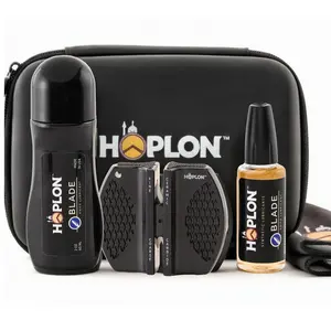 HOPLON Knife Blade Oil Kit for Rust Protection - Includes 2oz Dauber, 1oz Needle, Sharpener, Towel & Case