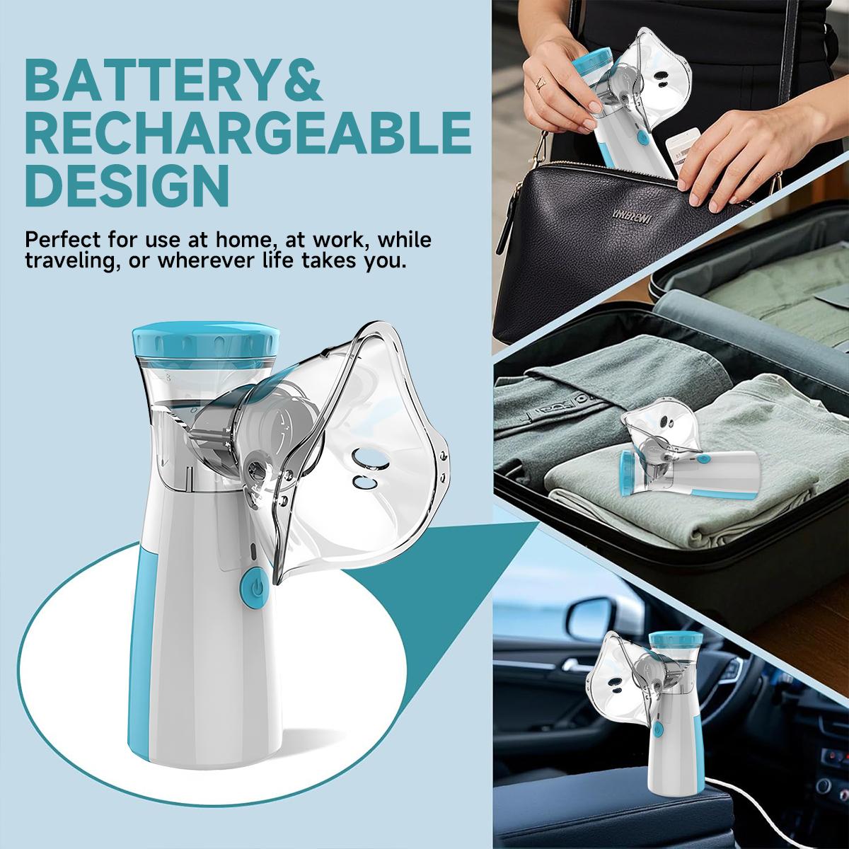 Portable Handheld Nebulizer For Adults And Kids, two modes, suitable for breathing problems, Breathing Machine Nebulizer Inhaler Home Use Travel Friendly Portable Handheld Nebulizer For Adults And Kids, two modes, suitable for breathing problems, Breathing Machine Nebulizer Inhaler Home Use Travel Friendly