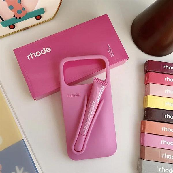 Rhode Lip Case for iPhone 17 Pro Max, Air 16, 15, 14, 13, 12, 11 Pro Max & Plus with Hydrating Peptide Lip Treatment & Bumper Protection