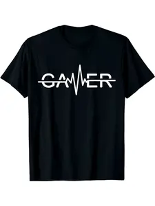 Men's clothing, featuring game heartbeat video game patterns