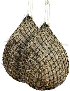 Harrison Howard Slow Feed Hay Net Horse 2 Pcs Horse Feeding Supplies Black 40" Length with 2" Holes