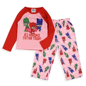 PJ Masks Pajamas Girls' Gekko Catboy Owlette To The Task Heroes PJ Lounge 2 Piece Set