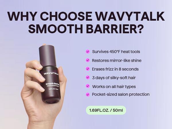Wavytalk Blowout Boost Ionic Thermal Brush and Wavytalk Smooth Barrier Heat Protectant Spray Set