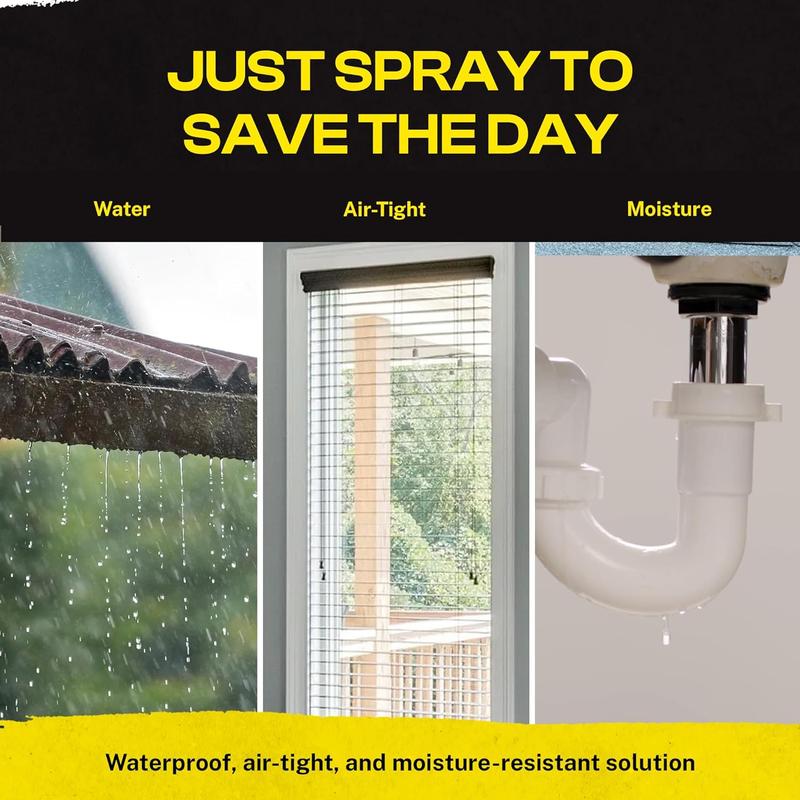 Alien Seal Spray Liquid Sealant Spray, Waterproof Liquid Rubber Spray Prevents Patches and Seals Leaks, Protects Surfaces, Works on Most Materials, Long Lasting, Dries Black or Clear-1 Can (14 Oz)