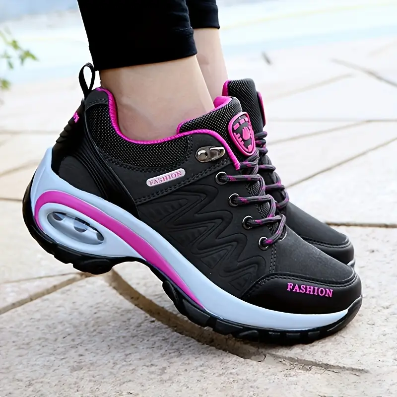 Women'S Low Top Hiking Sneakers | , Embroidered, All-Season, Lace-Up, Round Toe, Microfiber Upper, Sole, Casual Walking & Running Trainers, Athletic Shoes, Laced Sports Shoes, Sports Casual Shoes