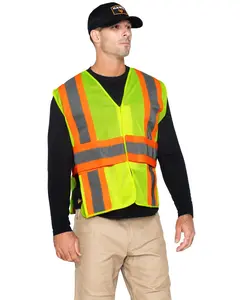 Hawx Men's 2-Tone Mesh Work Xl Vest Big And Tall - Hhv288x-Ylw