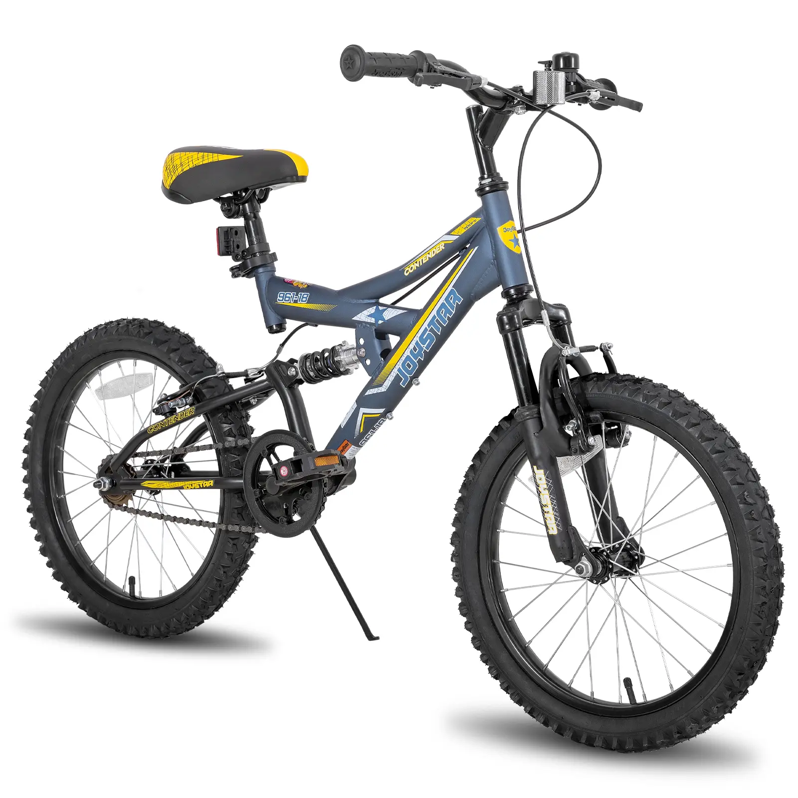 JOYSTAR Mountain Bike 20 Inch Kids' Bike Dual-Suspension Boys Girls Ages 7-13 Years Old Dual Handbrake Kickstand bmx santa cruz v10