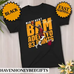 Bam Adebayo Basketball T-Shirt, Bam Adebayo Record 83 Point Shirt, Miami Basketball Fan Shirt