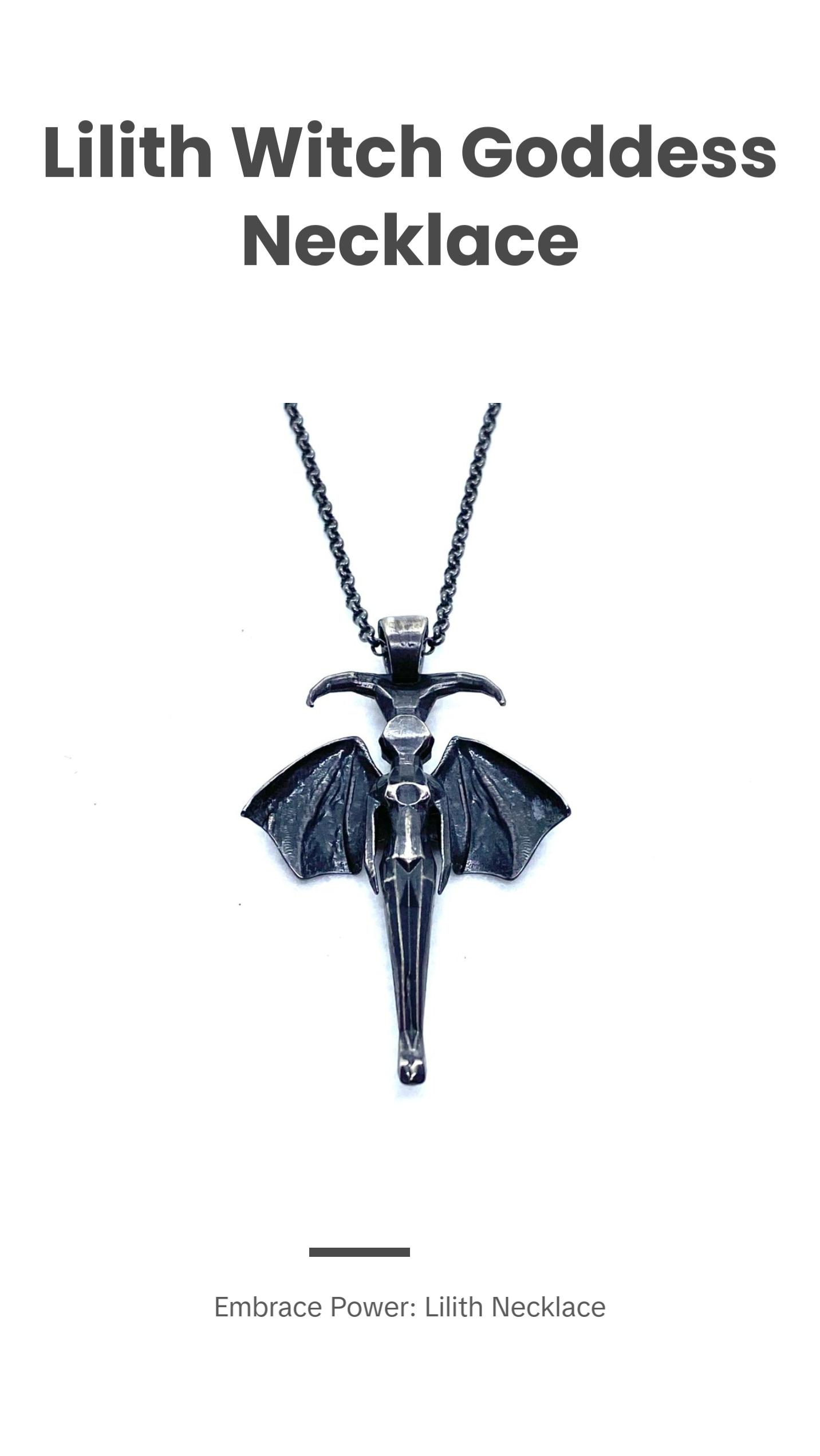 Lilith Witch Goddess Necklace