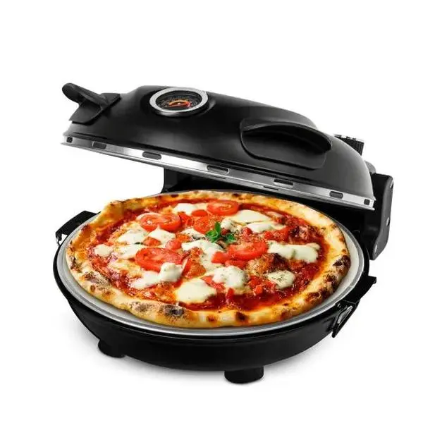 Indoor Pizza Oven, Electric Pizza Oven, Pizza Maker, Countertop Pizza Oven, 12 Inch Pizza Maker Machine, Ceramic Pizza Stone, Fast Heating Pizza Cooker, Crispy Crust Pizza Oven, Home Pizza Oven, 800°F