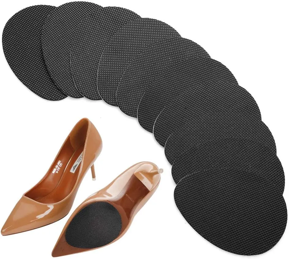 12 Pack Non Slip Shoe Pads Self Adhesive Rubber Sole Protectors for High Heels Shoes Anti Slip Grips Traction Stickers Footwear Accessories