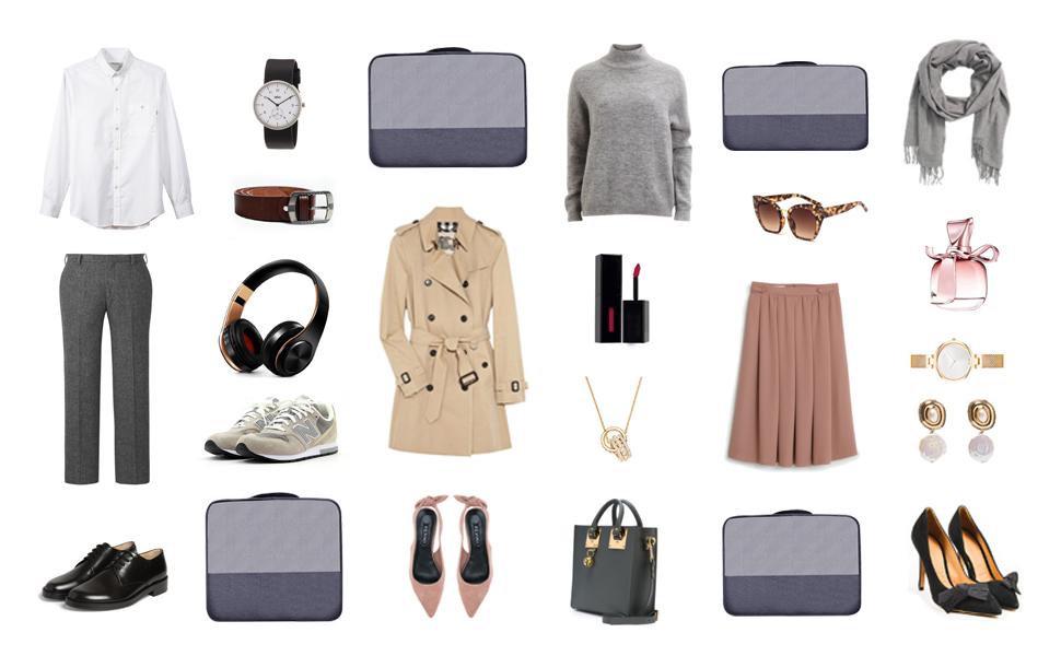 BeEagle 6 Set Packing Cubes Set - Organize & Save Space in Suitcases, Portable & Durable Travel Organizers for Clothes, Toiletries & More