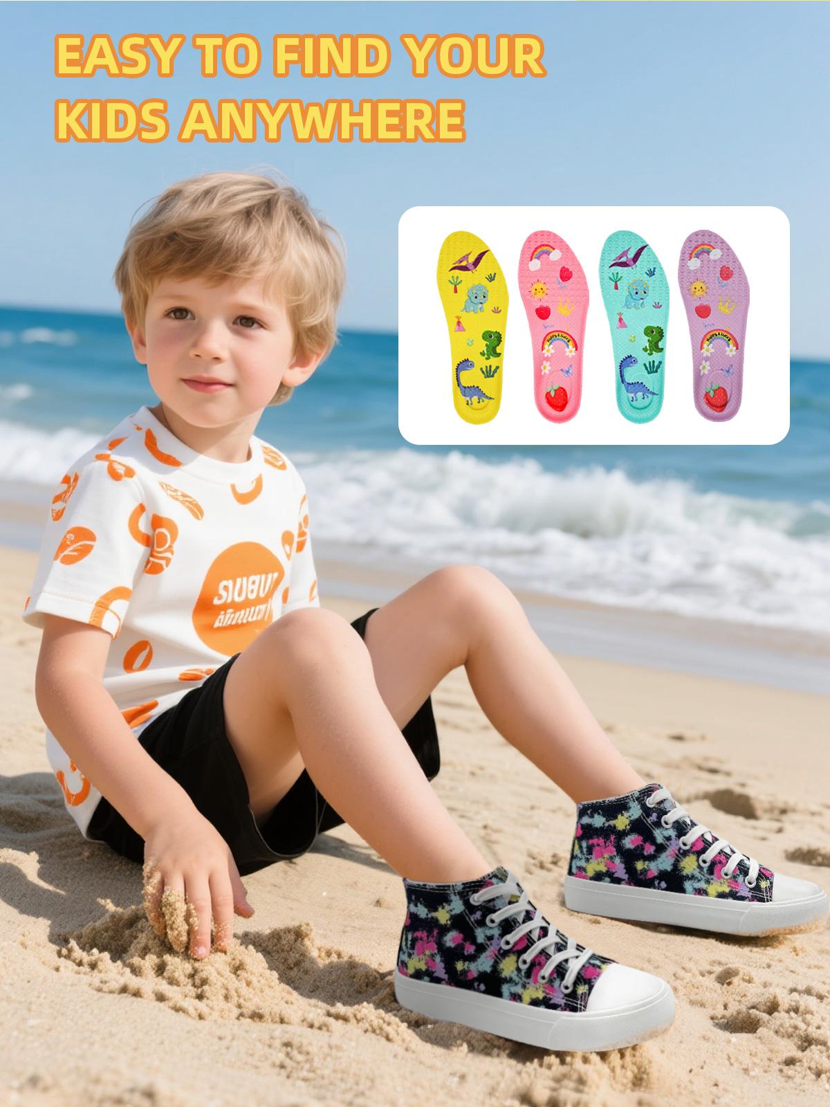 2026 Airtag Tracking Insoles for Kids Anti-lost Shoe For Toddlers Pad Comfortable Kids' Airtag Insoles - 2 Pairs Securely Hidden Holder Footwear Shoe Inserts for AirTag Tracking Device