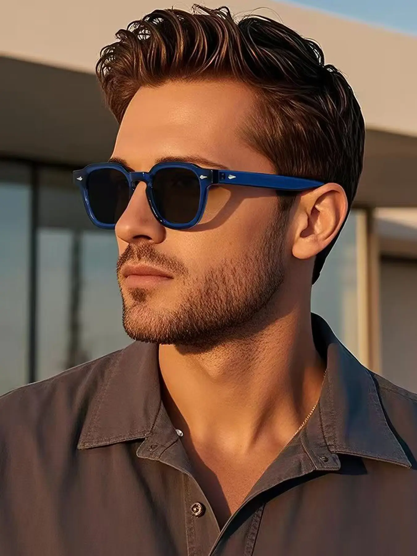 Men's Plastic Glasses Frame, Lightweight Eyewear Frames for Men, Durable & Comfortable Design, Perfect for Daily Use