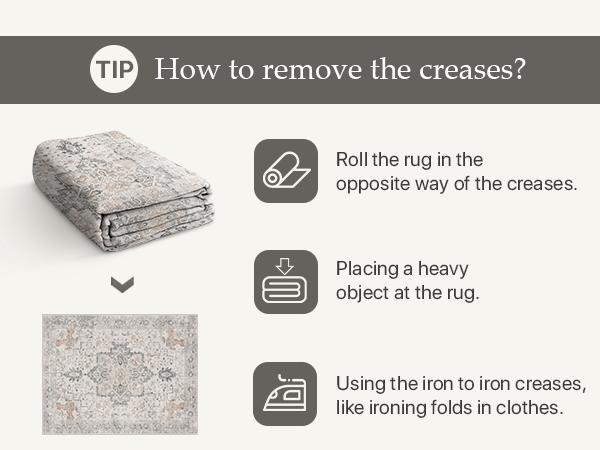 GENIMO No-Wash, Easy Care Spill-Resistant Area Rugs, Machine Washable Stain & Oil Resistant Non Slip Vintage Rugs, Family & Pet Friendly Carpet for Bedroom, Dining Room, Kitchen, Living Room