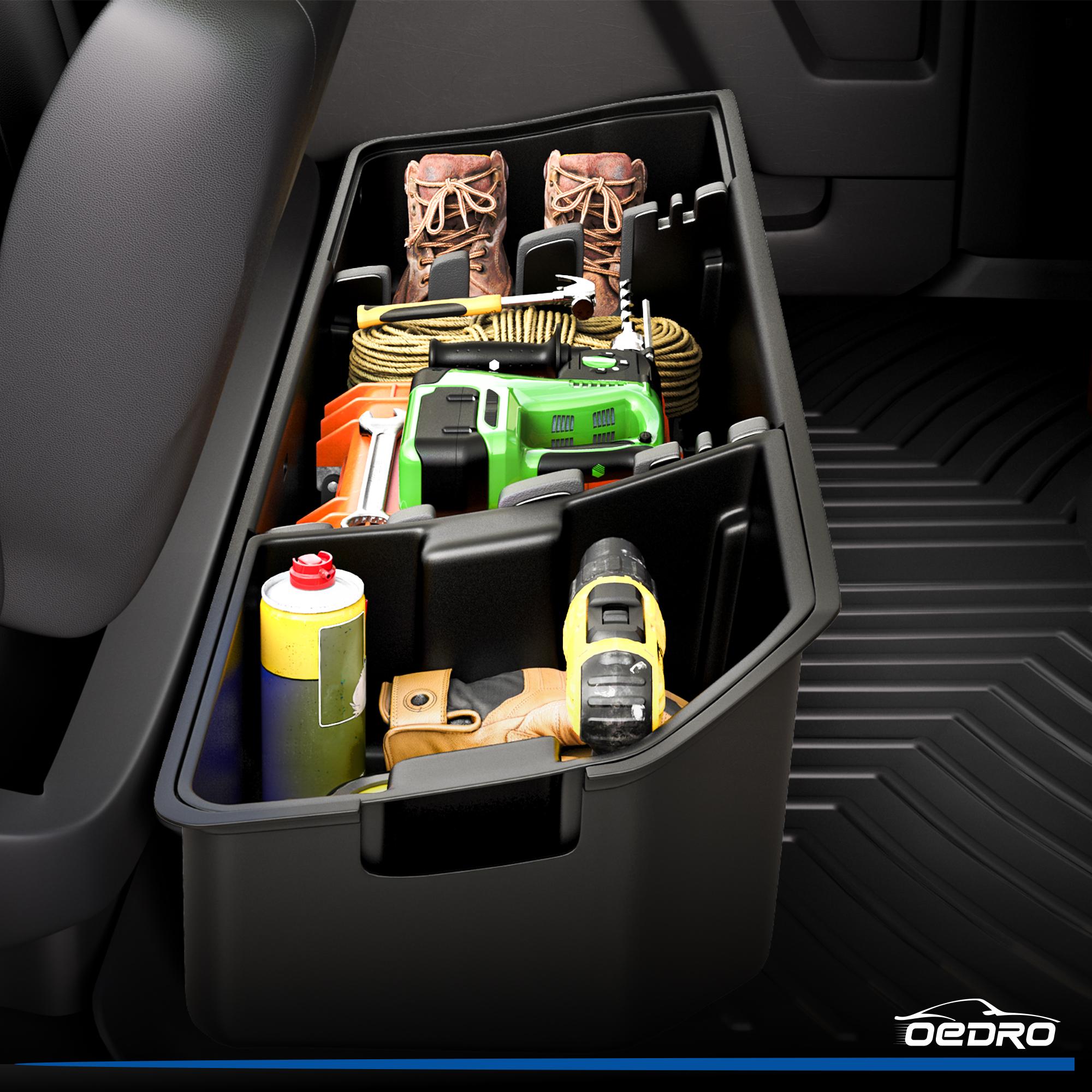OEDRO Underseat Storage for 2015-2026 Ford F150 SuperCrew/Crew Cab, 2017-2026 F-250/350/450/550 Super Duty, Upgraded Rear F-150 Under Seat Storage Truck Organizer Tool Box