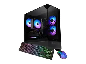 iBUYPOWER Element SE Gaming PC Desktop Computer AMD Ryzen 7 5700 CPU, NVIDIA GeForce RTX 5050 8GB GPU, 16GB DDR4 Non-RGB RAM, 1TB NVMe SSD, Windows 11 Home, Keyboard, Mouse - Black